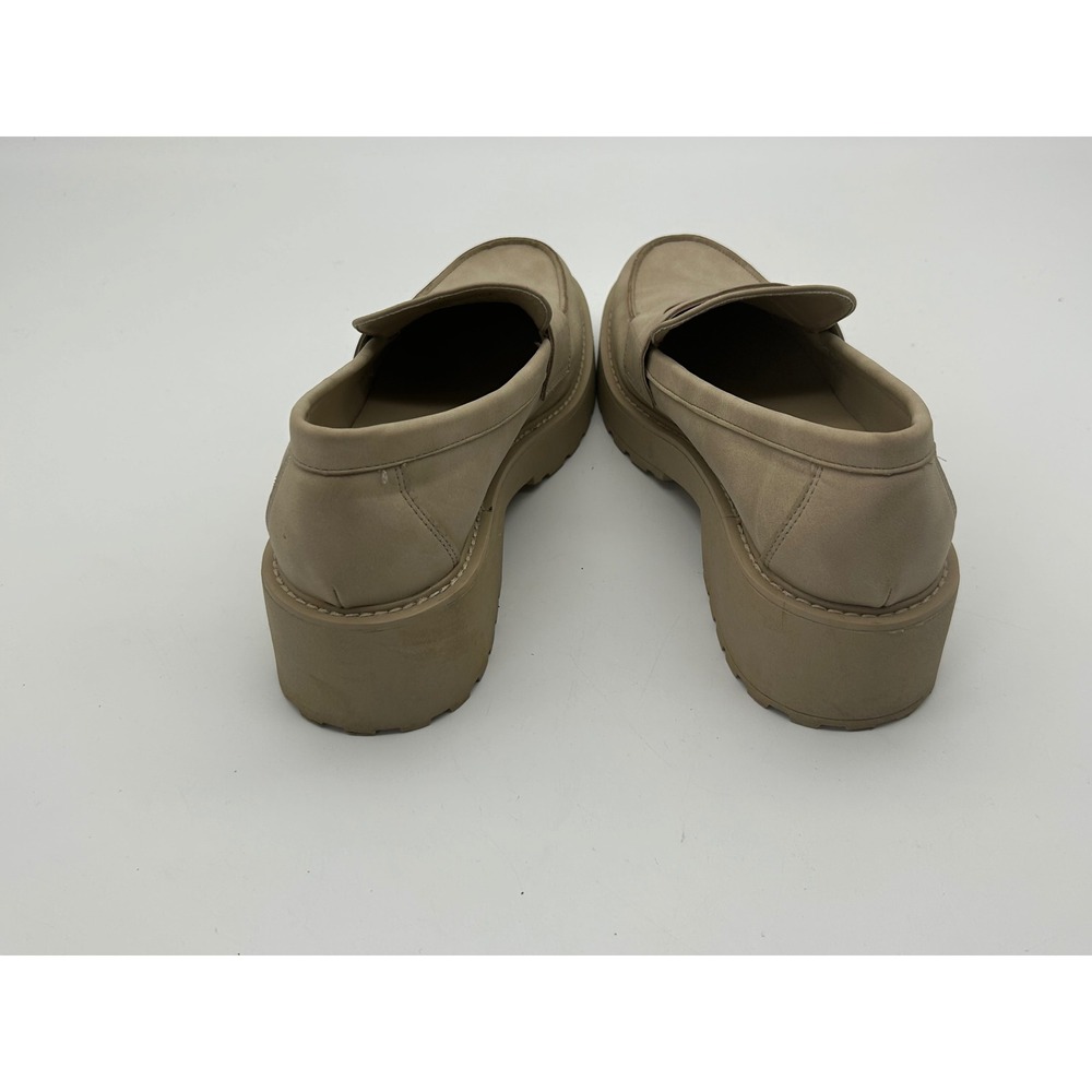 Madden Girl Penny Loafers Shoes Platform cottage boho women 8.5 beige chucky lug - Picture 7 of 10